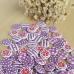 Botões de madeira mix outono