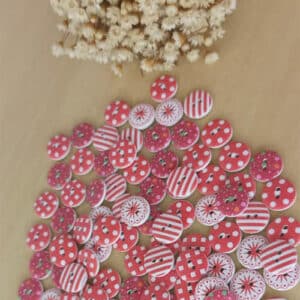 Botão de madeira natal todo dia