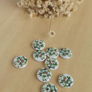 Botão de madeira jardim