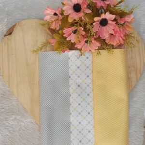 Feltro Santa Fé Coleção Débora Radtke Composê Aviamentos Cinza/Amarelo - 5940.003