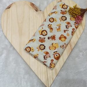 Tecido tricoline estampado safari fundo bege