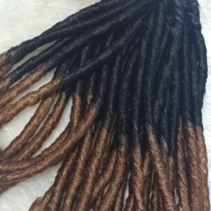 Cabelo sintético para boneca cor preto/caramelo