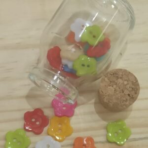 Botão resinado formato flor