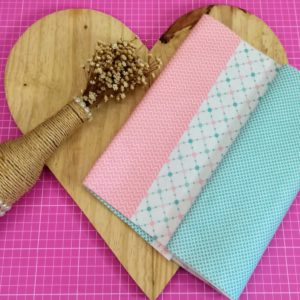 Feltro Santa Fé Coleção Débora Radtke Composê Aviamentos Azul Acqua/Rosa 5940.006