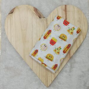 Tecido tricoline estampado lanches