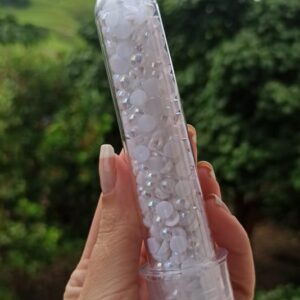 Meia pérola ABS 6mm 30gr+tubete branco furta cor