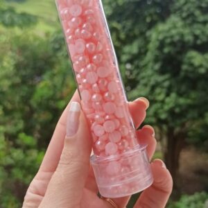 Meia pérola ABS 6mm 30gr+tubete cor rosê
