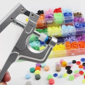 Alicate para botão de plástico ritas + 20 pares de botões