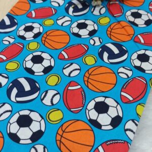 Tecido tricoline estampa digital bolas