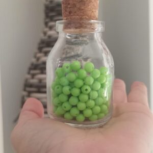 Pérola verde limão – 5mm – 10 gramas