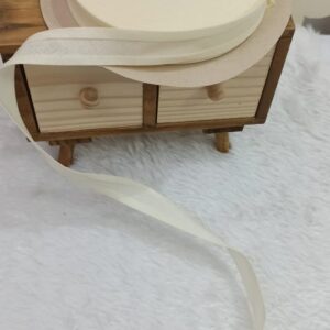 Viés 100% algodão 20mm - cor creme