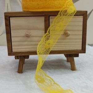 Renda de nylon 35mm - Amarelo ouro
