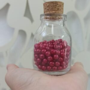 Pérola vermelho cintilante – 5mm – 10 gramas