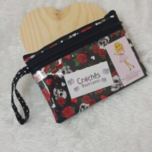 Carteira de mão com visor para celular – Caveira Mexicana