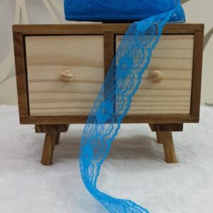 Renda de nylon 35mm - Azul escuro
