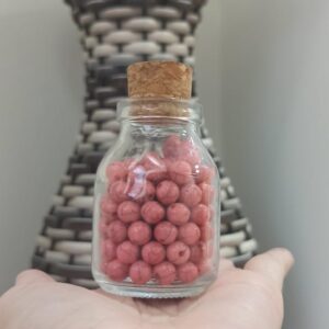 Pérola rosa antigo craquelado – 6mm – 10 gramas