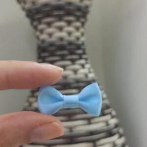 Mini laço gorgurão azul bebê 3cm x 1cm pct c/5und