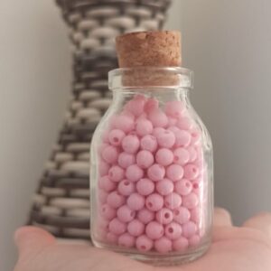 Pérola rosa bebê – 5mm – 10 gramas