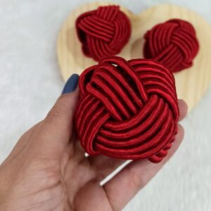 Porta guardanapo trançado - vermelho