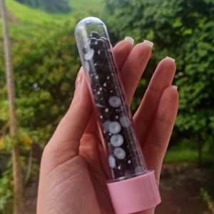 Meia pérola ABS 8mm 20gr+tubete cor preta