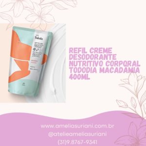 Natura - Refil Creme Desodorante Nutritivo Corporal Tododia Macadâmia