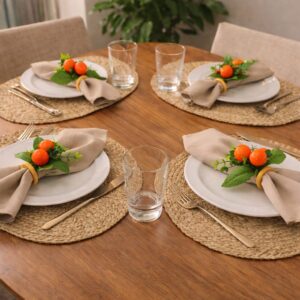 Porta Guardanapo - Tangerinas - Kit com 6 unds