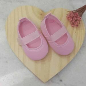 Sapatinho de bebê para customizar rosa claro/par - Tam.20