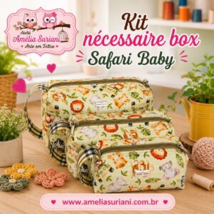 Kit trio necessaire box – safari baby